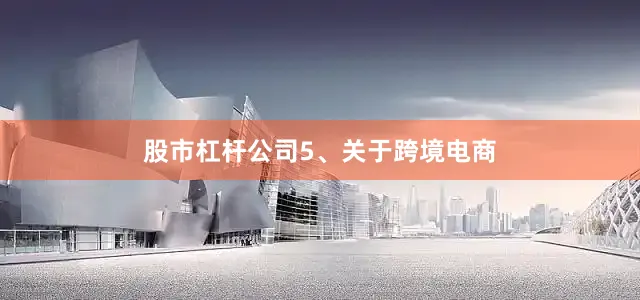 股市杠杆公司　　5、关于跨境电商